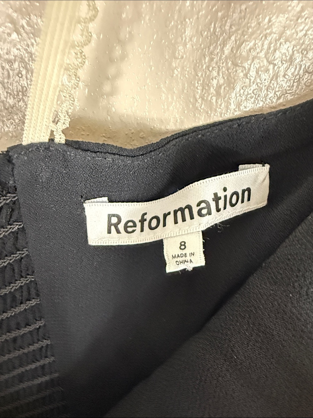 Reformation Abrielle Dress in Black - Picture 10 of 11